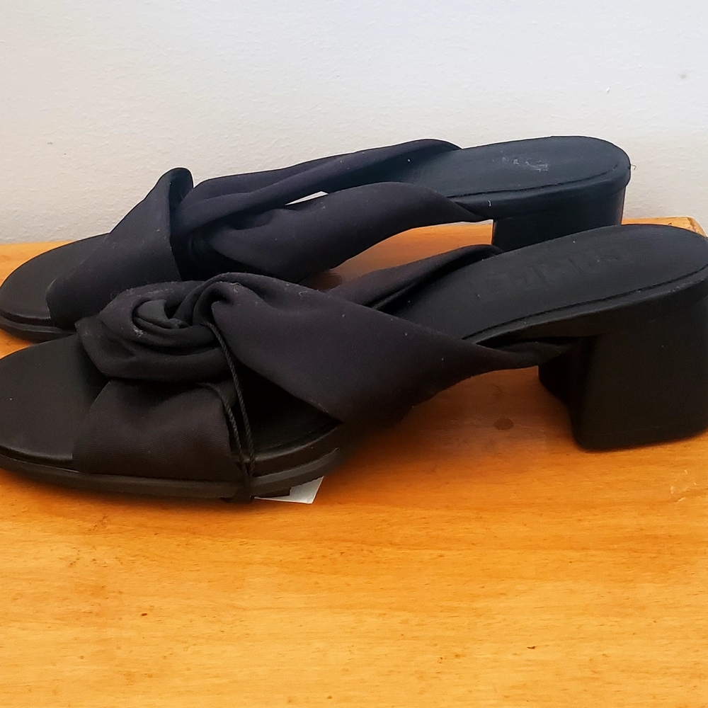 Black Camper Mule Sandal